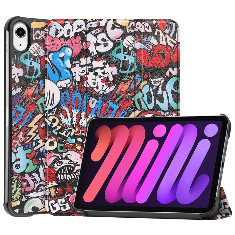 iPad Mini 7 (A17 Pro 2024) Designer Tri Fold Case [Graffiti]