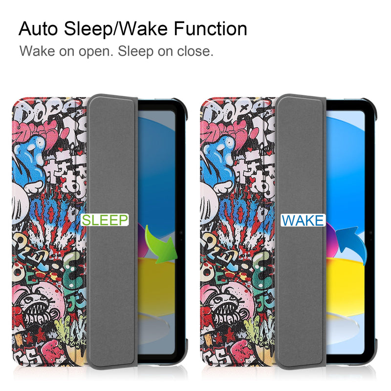 iPad 11 (A16, 2025) Designer Tri Fold Case [Graffiti]