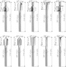 10pcs HSS Router Bits + 10pcs Rotary Bits