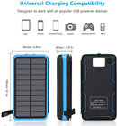 Solar Power Bank with 4 Panels 25000mAh