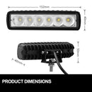 4x 6inch 30W LED Work Driving Light Bar Flood 2