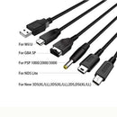 5-in-1 USB Charging Cable for Nintendo 3DS DS Lite DSi Wii