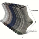 5 Pair Merino Wool Socks for Men Thick 5