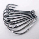 50pcs Double-backed 5/0 High Carbon Fishing Hooks 7