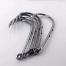 50pcs Double-backed 5/0 High Carbon Fishing Hooks 9