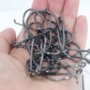 50pcs Double-backed 5/0 High Carbon Fishing Hooks 8