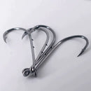 50pcs Double-backed 5/0 High Carbon Fishing Hooks 4