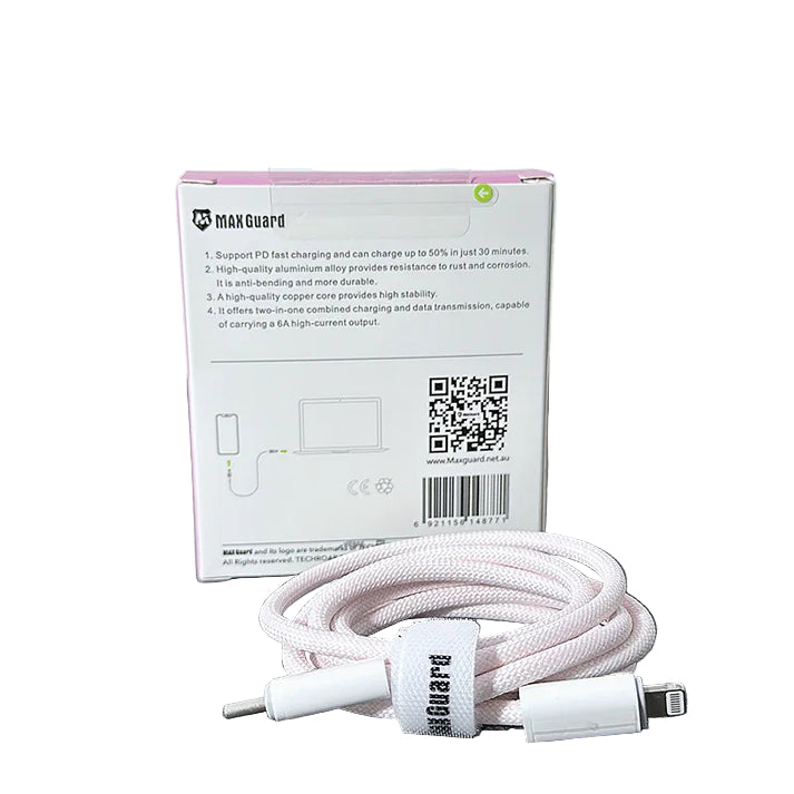 Maxguard 30W Type-C To Lightning Cable (Available in 4 colours)