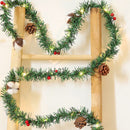 5M Artificial Christmas Wreath Green String Lights Cotton
