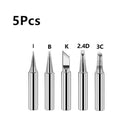 5pcs Soldering Iron Heads - 900M Tips I + B + K + 2.4D + 3C