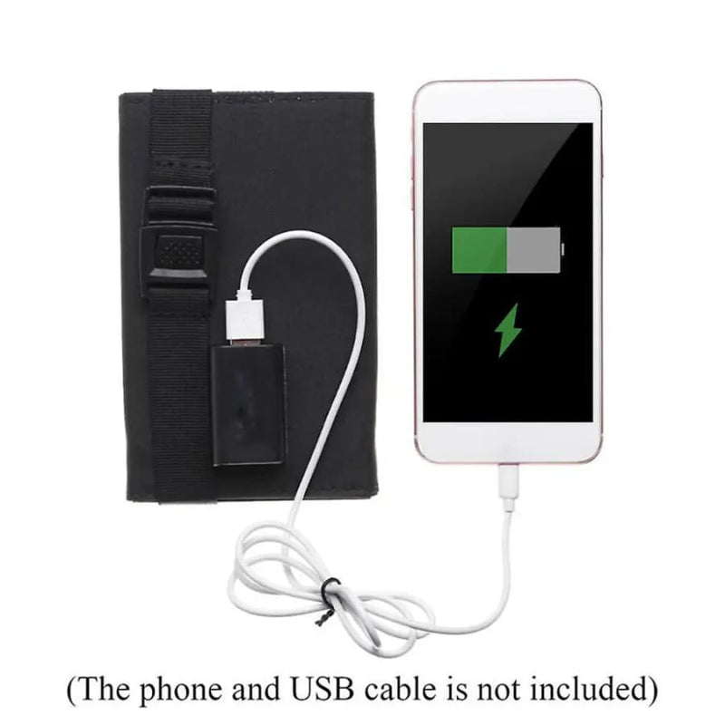 5W Foldable Solar Panel - 5V USB Output