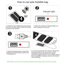 5W Foldable Solar Panel 5V USB Output Tools & Models