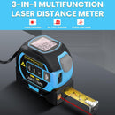60m 3 in 1 Digital Measure Tape Laser Distance Meter Range