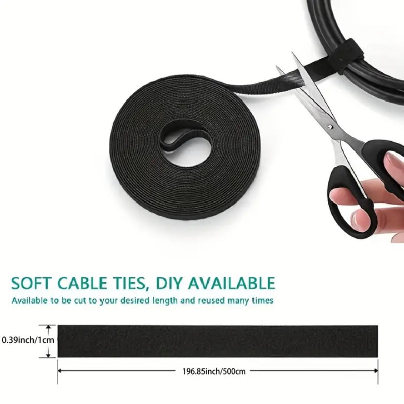 Velcro Cable Tape - Black (5m)