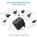 International Travel Adapter Charger Universal Plug For EU UK AU US with USB USB-C Ports