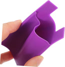 Purple Silicone Card Holder Pocket Case Wallet Pouch Sticker Cellphone Phone