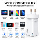 65W GaN Fast Wall Charger Dual USB-C PD 3.0 Power Adapter