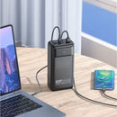 65W PD + QC Power Bank with LED % Display & Torch Light
