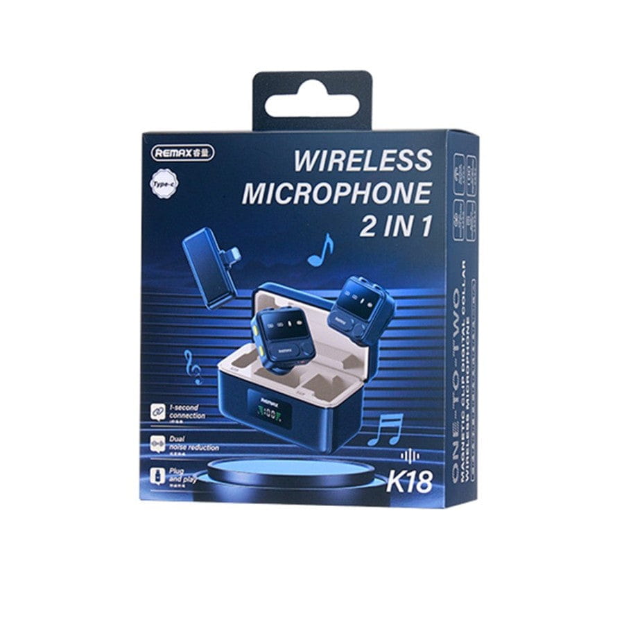2 In 1 USB-C Wireless Lavalier Clip Microphone Mic Set