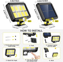 Solar Light Motion Sensor Security Led Flood Light Outdoor Garden Light