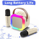 Karaoke Machine with 2 Microphones Bluetooth Speaker