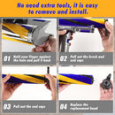Replacement Brush For Dyson V15 V12 Detect Slim V8 Slim V10 Slim