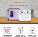 AirPods 3 Case Lock Clip, Armor Protective Hard TPU Case