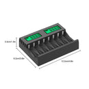 8 Slot Smart Battery Charger for AA/AAA Rechargeable