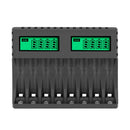 8 Slot Smart Battery Charger for AA/AAA Rechargeable