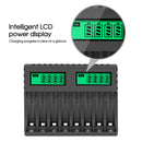 8 Slot Smart Battery Charger for AA/AAA Rechargeable