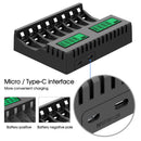8 Slot Smart Battery Charger for AA/AAA Rechargeable