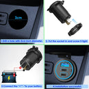 12V USB Outlet Type C Car Charger Socket Fast Charging