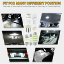 42Pcs Car Interior Combo LED Map Dome Door Trunk Light Bulbs White