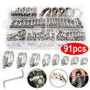 90PCS Hose Pipe Clamps Clips 8-32MM + Z Shaped Tool 2