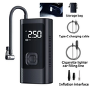 Portable Car Tyre Inflator Cordless Digital Air Compressor Rechargeable Air Pump