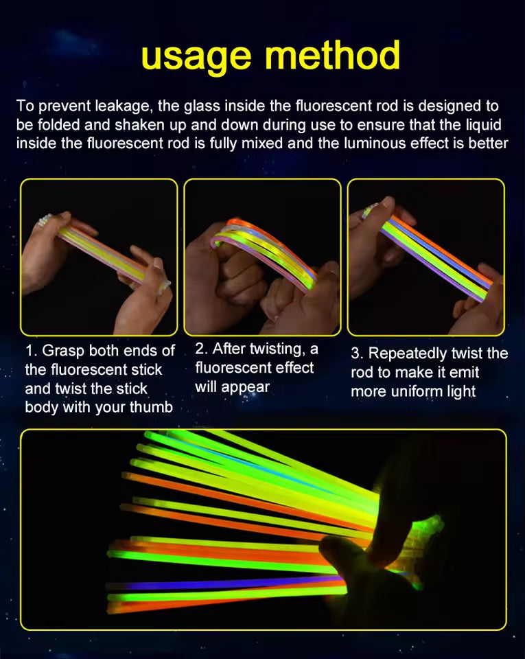 Glow Sticks (Pack of 100)