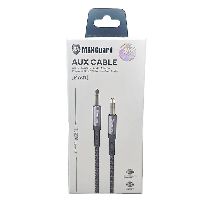 Maxguard 1.2m Plus and Play Aux 3.5mm Cable MA01