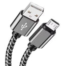 Charger Cable for Samsung Phones & Tablets (Silver), Type B (Micro USB) - 1m