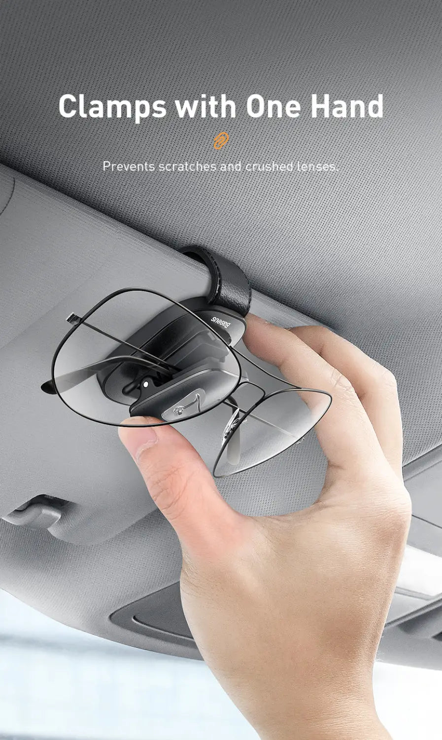 Car Vehicle Sunglasses Glasses Holder earwear clamping