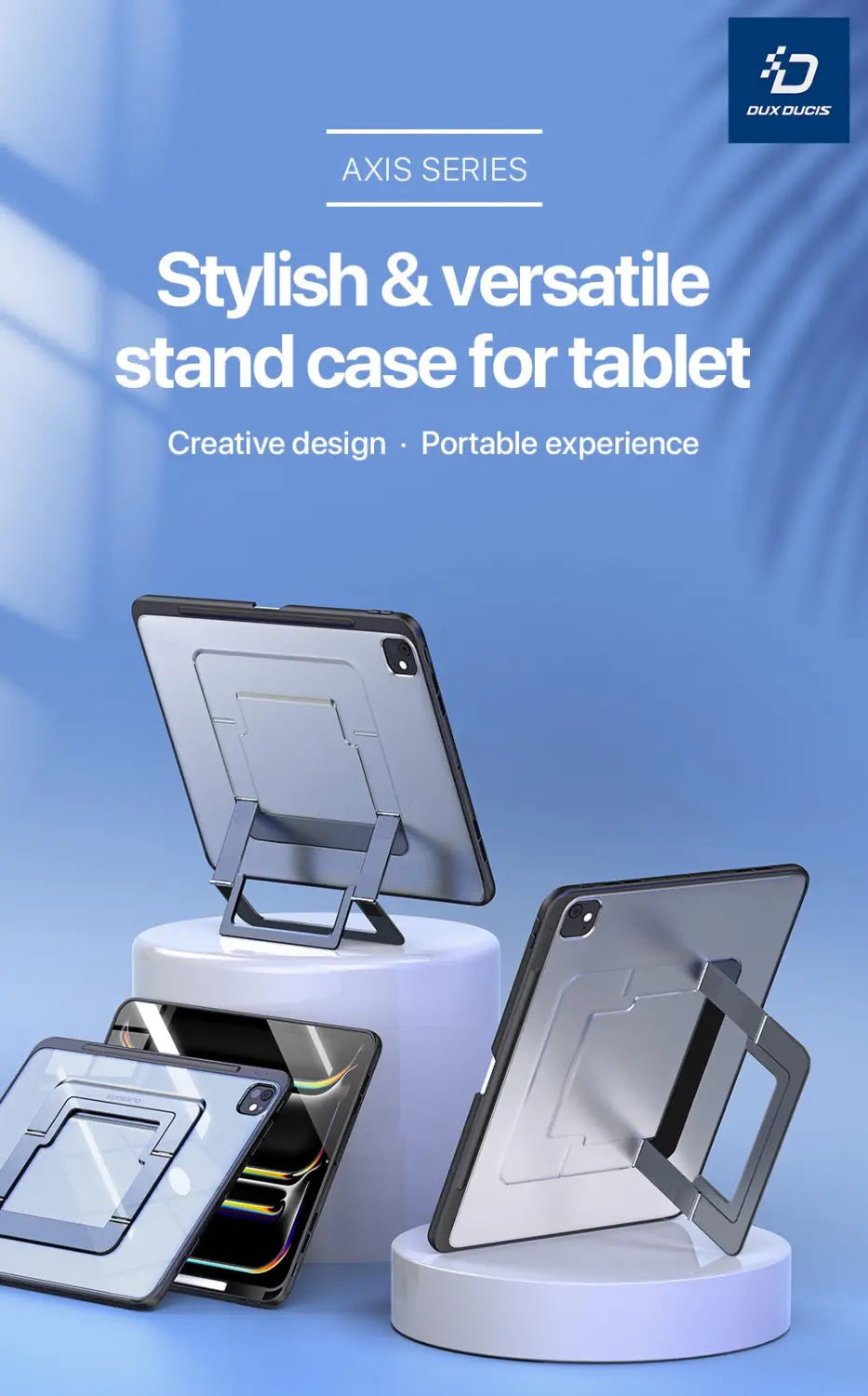 iPad Pro 13 2024/2025 Back Stand Case with Pencil Holder