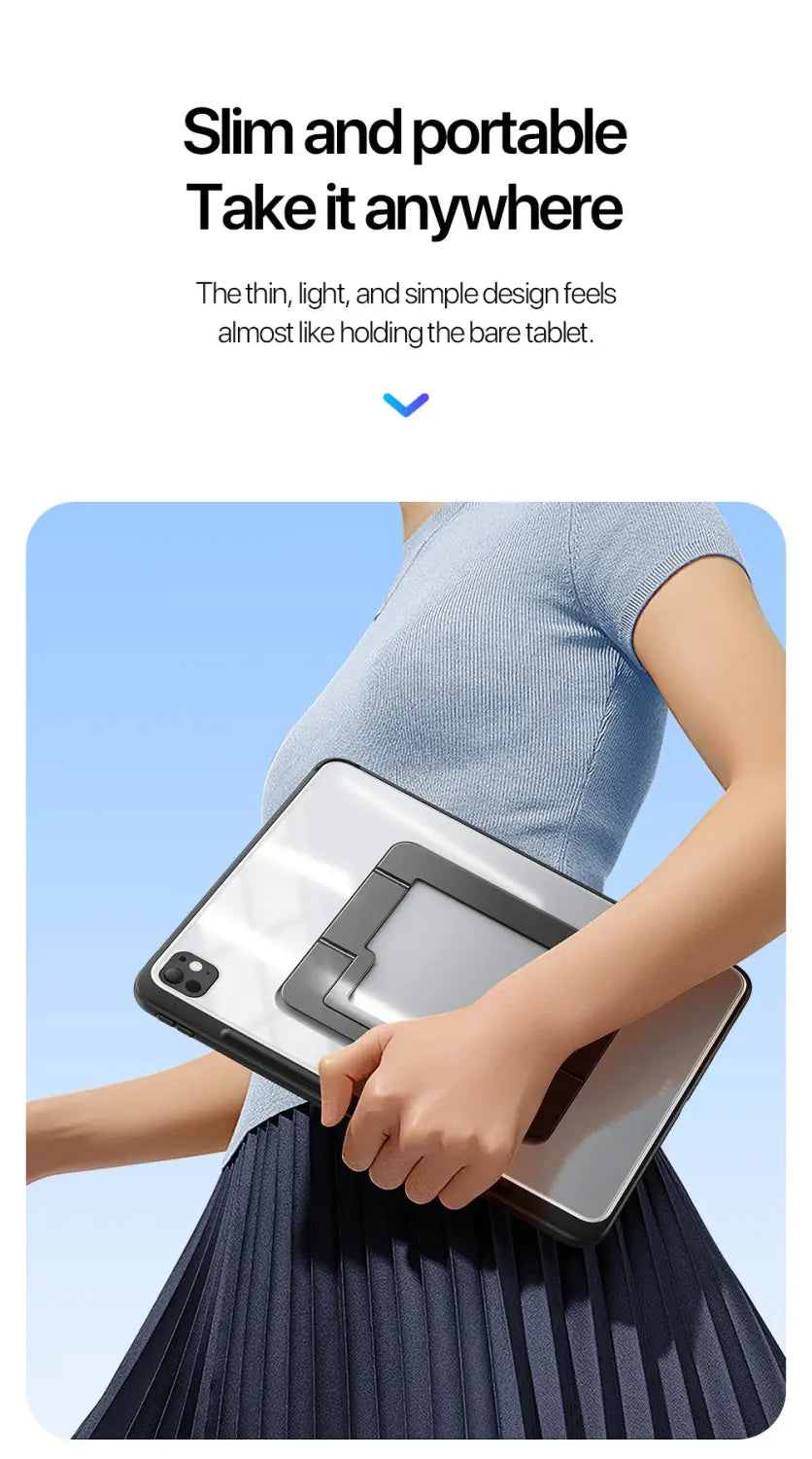 iPad Pro 13 2024/2025 Back Stand Case with Pencil Holder
