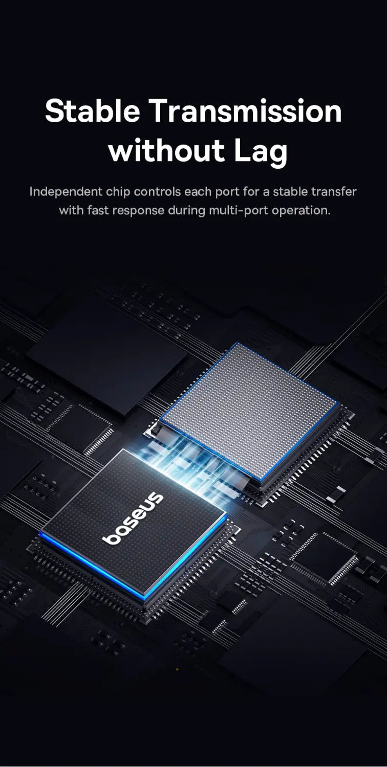 Baseus Type-C to USB 3.0 x 4 + PD 100W 5-Port HUB Adapter