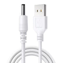 Barrel Jack Power Cable - 3.5mm x 1.35mm charger (White) 1m