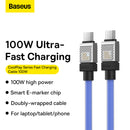 Baseus CoolPlay Series Fast Charging Cable Type-C to Type-C 100W 1m Blue
