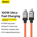 Baseus CoolPlay Series Fast Charging Cable Type-C to Type-C 100W 1m Orange