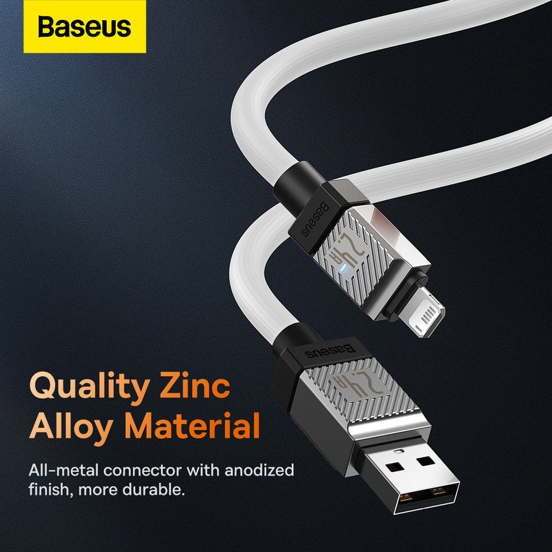 Baseus CoolPlay Series Fast Charging USB-A to iPhone Cable 2.4A 1m White
