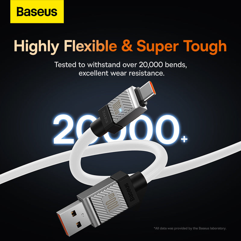 Baseus CoolPlay Series Fast Charging USB Type-A to Type-C Cable 2m 100W White
