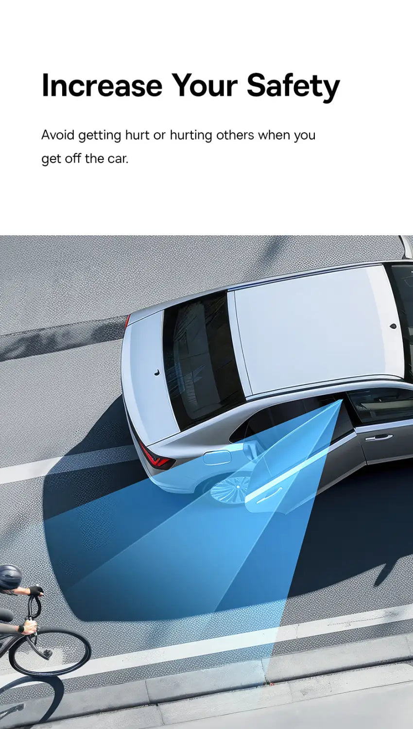 Car Backseat Blind Spot Rearview Mirror With Safety Hammer