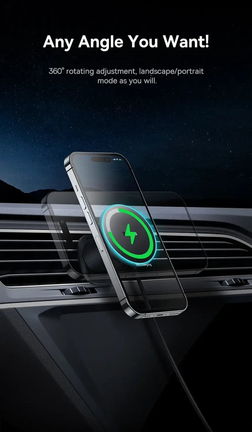 Baseus 15W Wireless Charging Magnetic Phone Holder with 25W