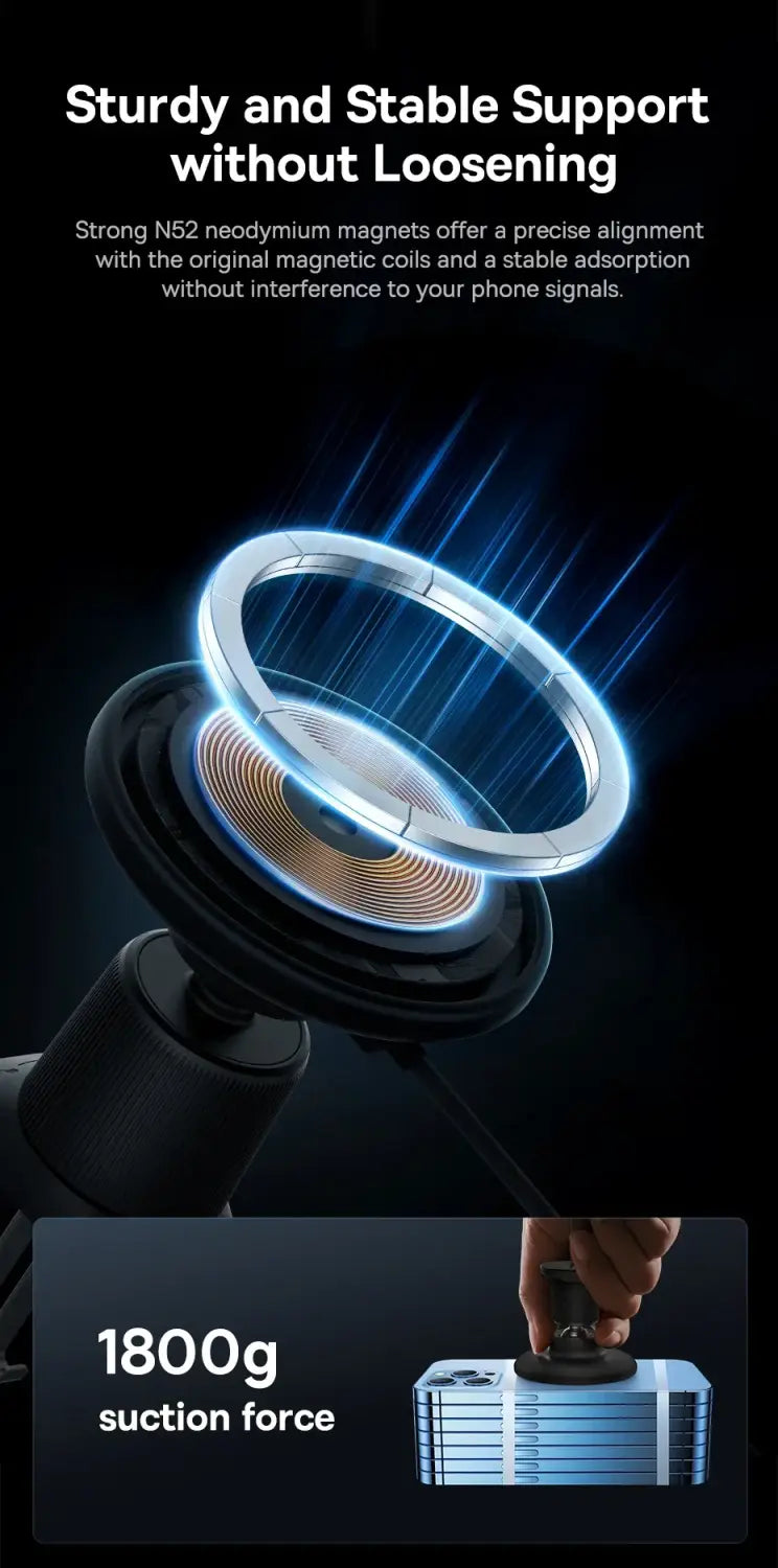 Baseus 15W Wireless Charging Magnetic Phone Holder with 25W